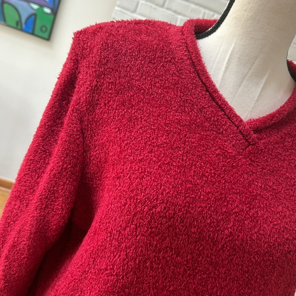 Very soft sweater L | Croft and Barrow sweater Large | red sweater L - Picture 2 of 6